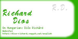 richard dios business card