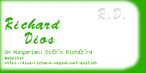 richard dios business card